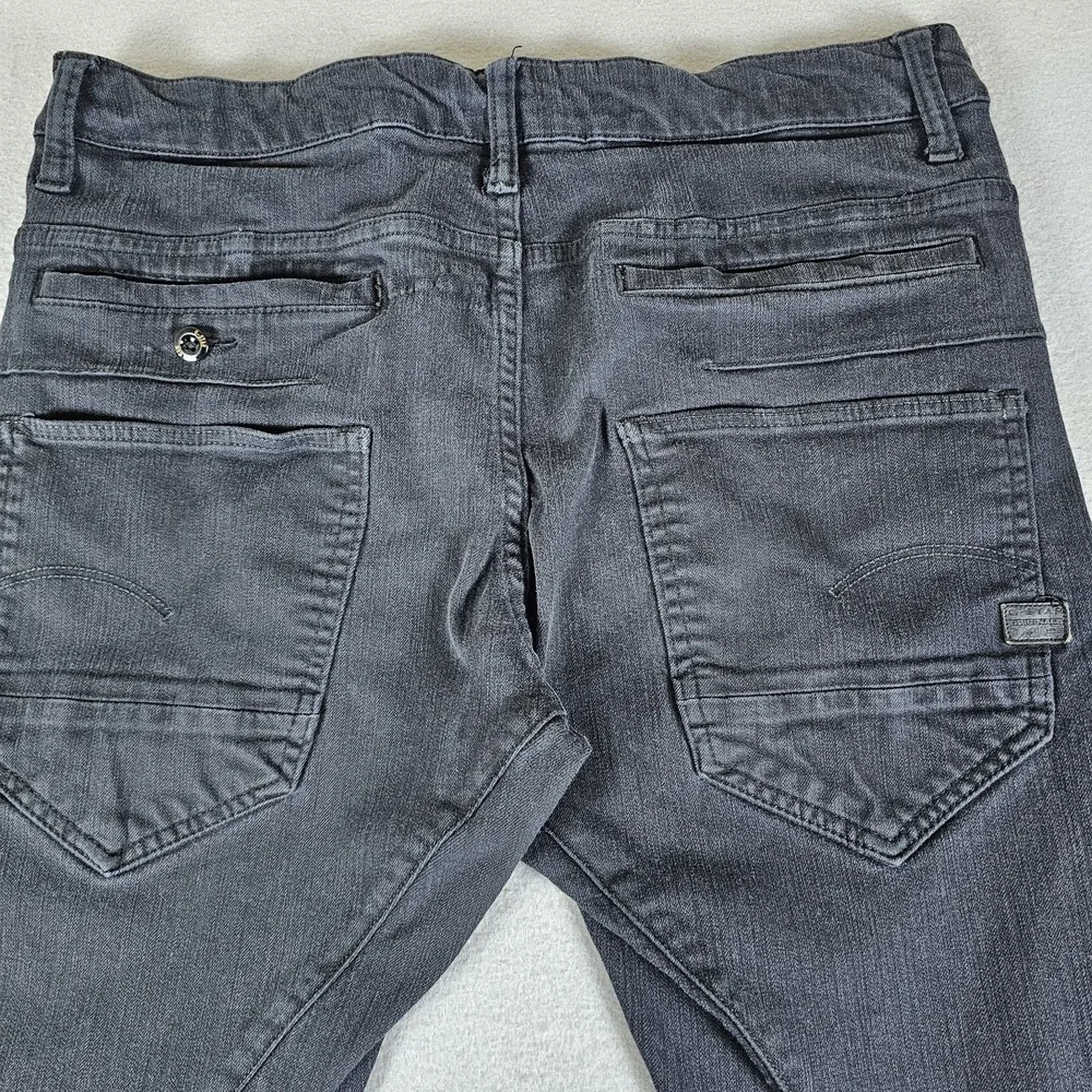 G Star Raw D-Staq Jeans Mens 31x32 (27) Black Denim 3D Slim Tapered Dark Wash